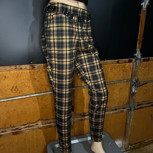 Punk plaid leggings